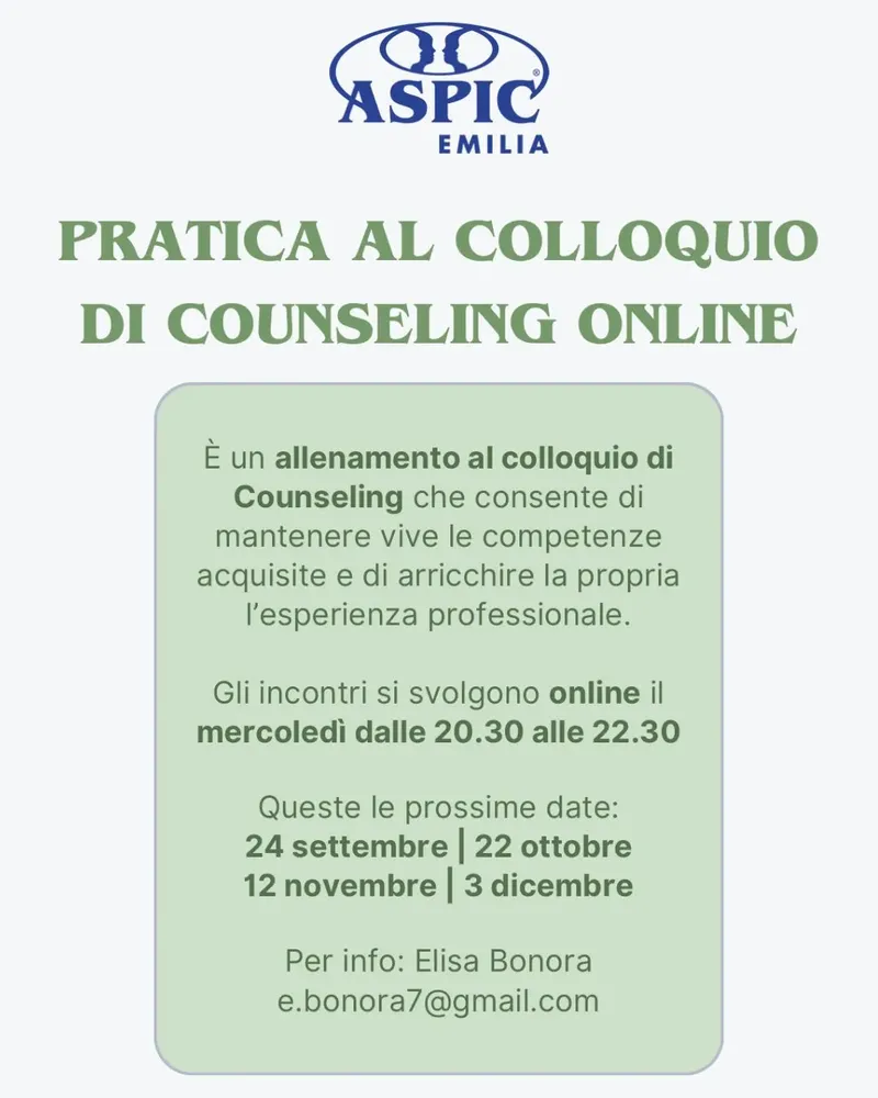PRATICA AL COLLOQUIO DI COUNSELING ONLINE