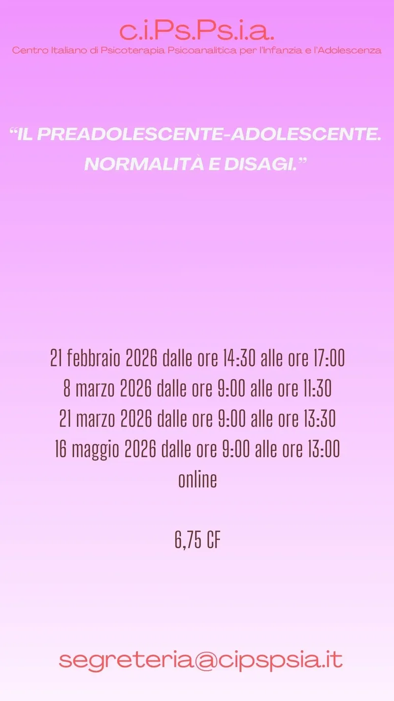 IL PREADOLESCENTE-ADOLESCENTE. Normalità e disagi.