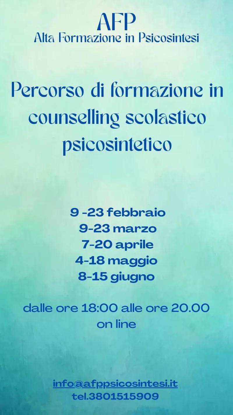 Percorso di formazione in counselling scolastico psicosintetico