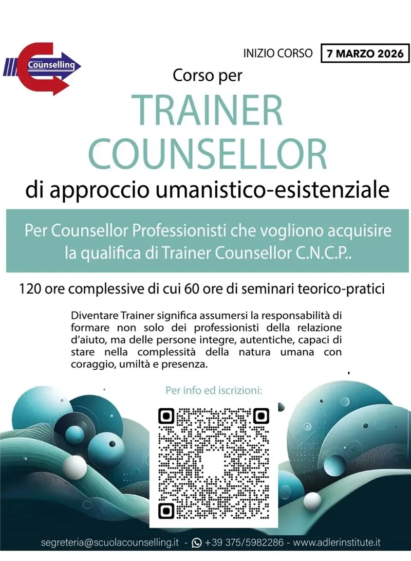 Corso per TRAINER COUNSELLOR di approccio umanistico-esistenziale