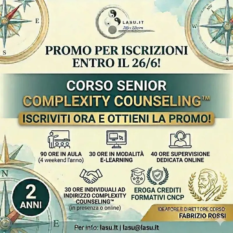 Corso per Senior Complexity Counselor TM - PROMO al 26/6/26