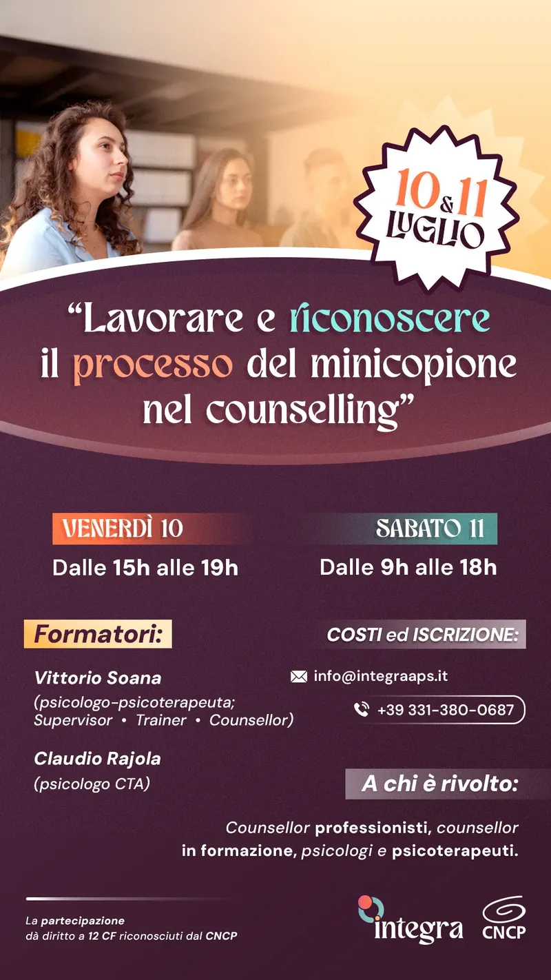 Lavorare e riconoscere il processo del "Minicopione" nel counselling