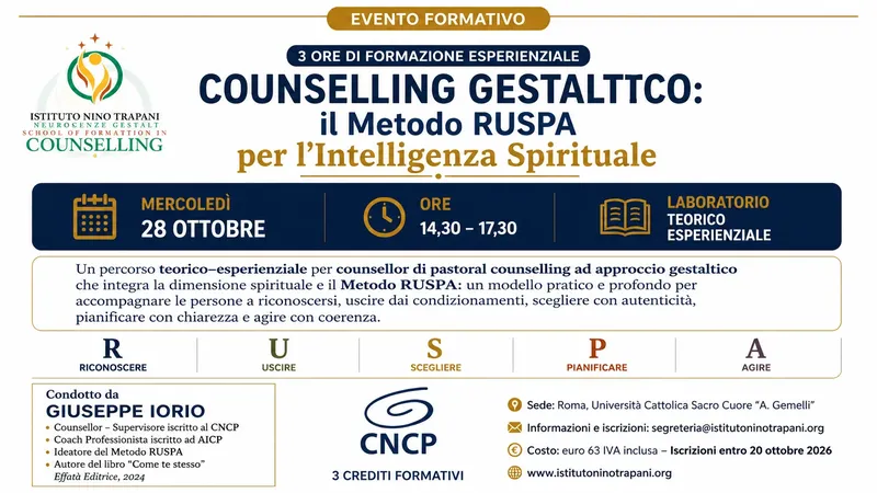 COUNSELLING GESTALTICO PER L'INTELLIGENZA SPIRITUALE