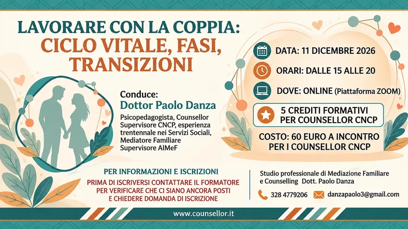 Lavorare con la coppia:ciclo vitale, fasi transizioni