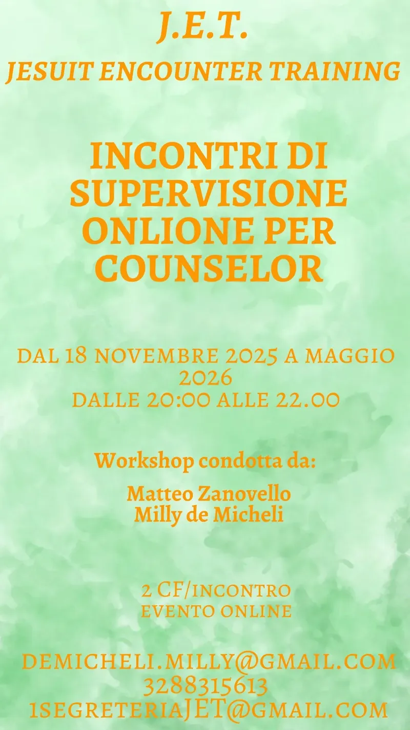 INCONTRI DI SUPERVISIONE ONLINE PER COUNSELOR