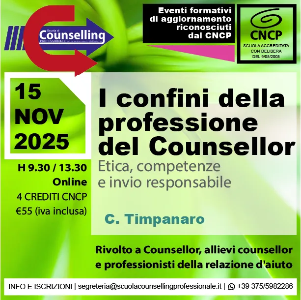 I CONFINI DELLA PROFESSIONE DEL COUNSELLOR - Etica, competenze ed invio responsabile