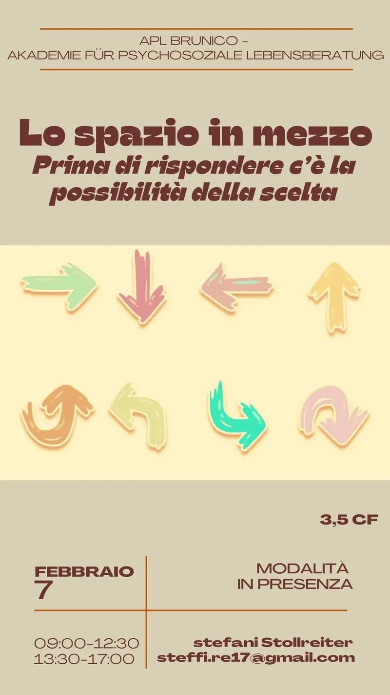 Lo spazio in mezzo. Prima di rispondere c'è la possibilità della scelta.