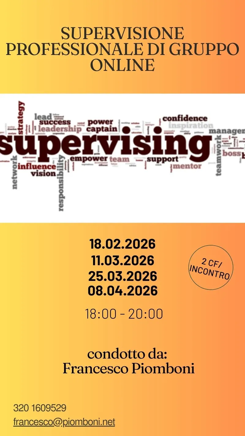 Supervisione Professionale di Gruppo in modalità Sincrona