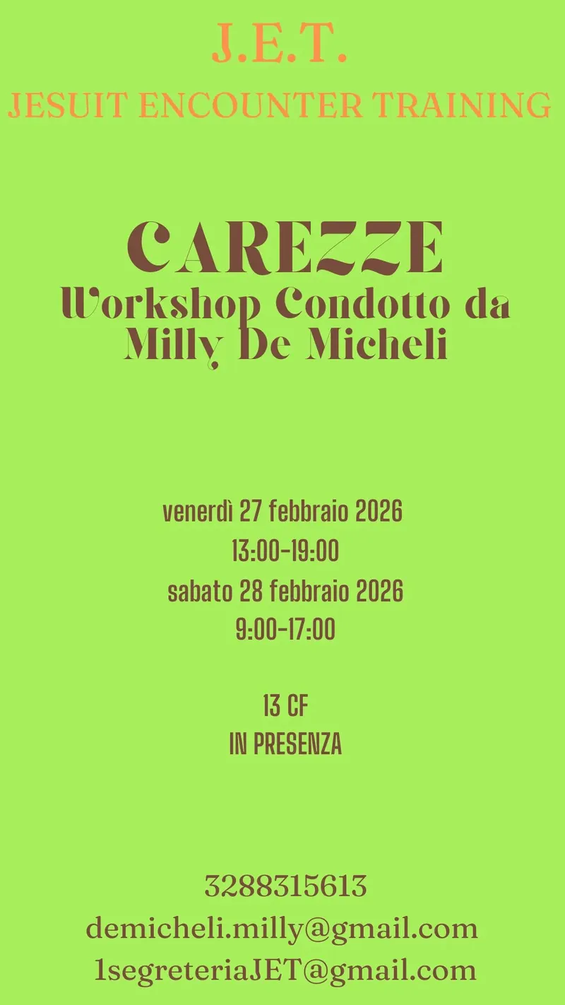 CAREZZE. Workshop Condotto da MILLY DE MICHELI