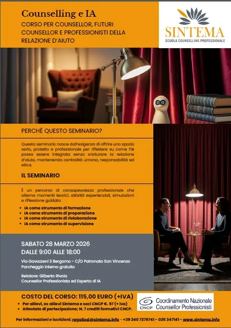 Seminario : "COUNSELLING E INTELLIGENZA ARTIFICIALE"