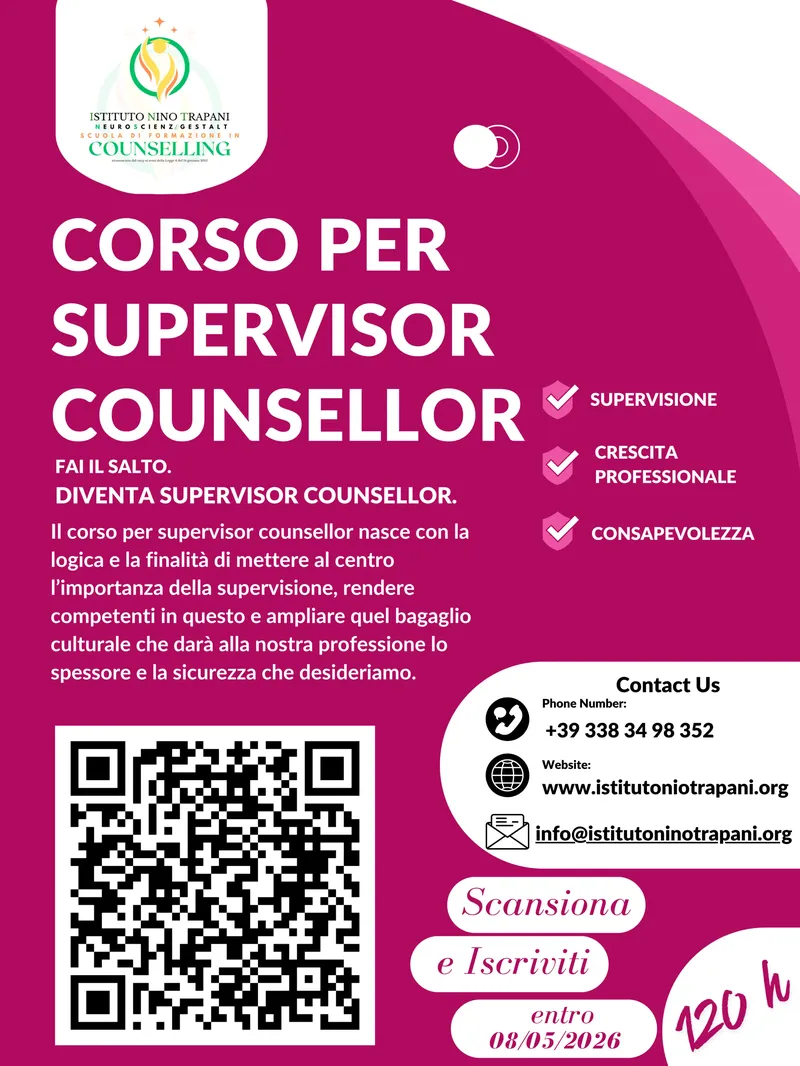 CORSO DI FORMAZIONE PER SUPERVISOR COUNSELLOR