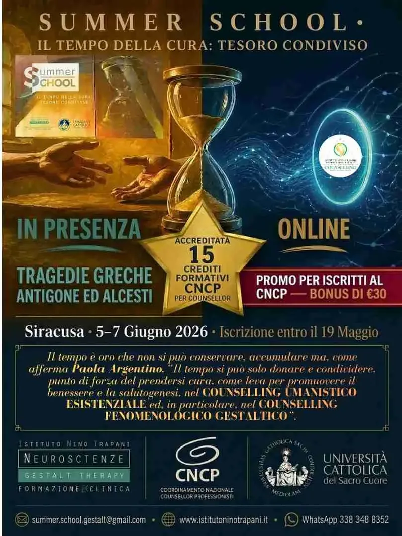 "IL TEMPO DELLA CURA: TESORO CONDIVISO"