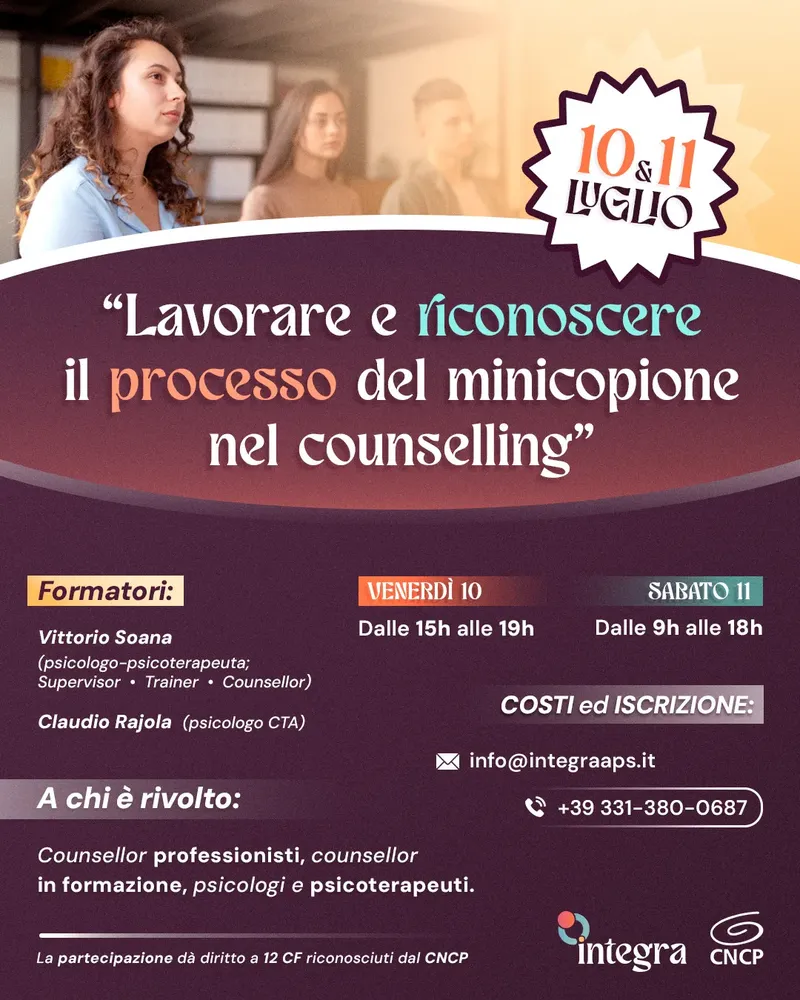 Lavorare e riconoscere il processo del "Minicopione" nel counselling