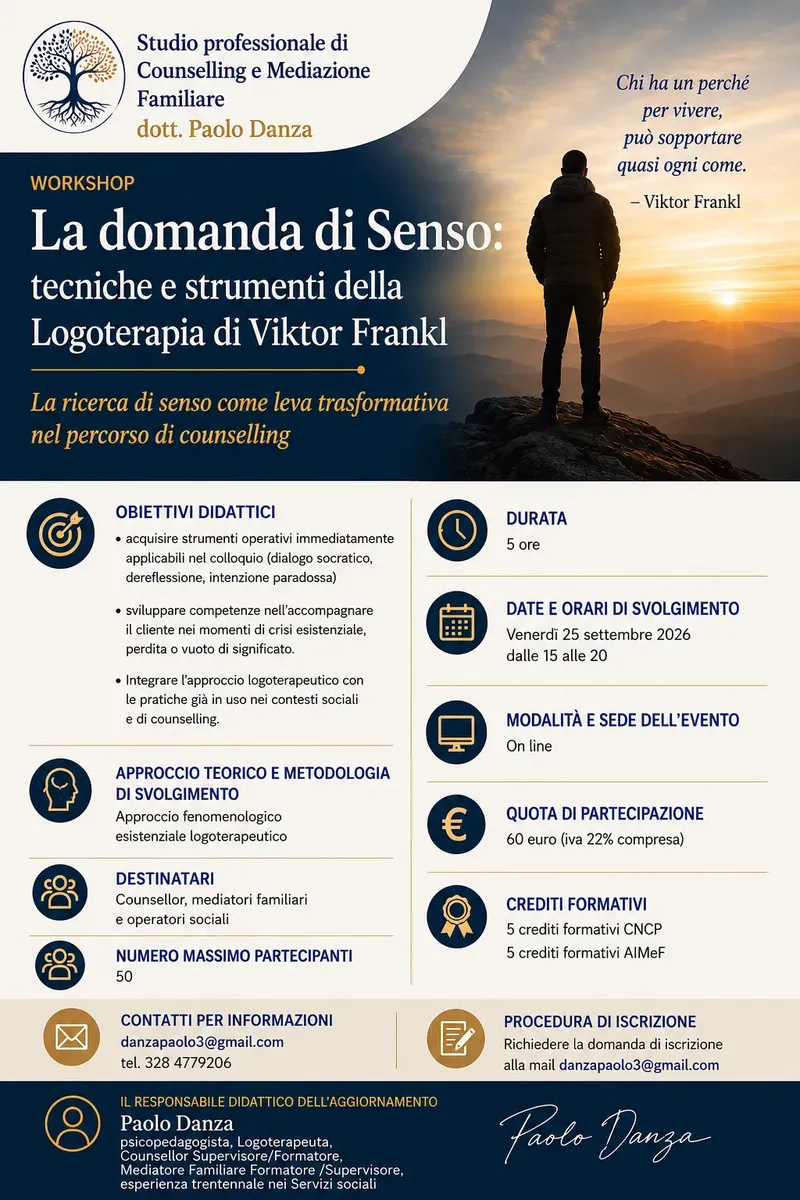 La domanda di Senso: tecniche e strumenti della Logoterapia di Viktor Frankl