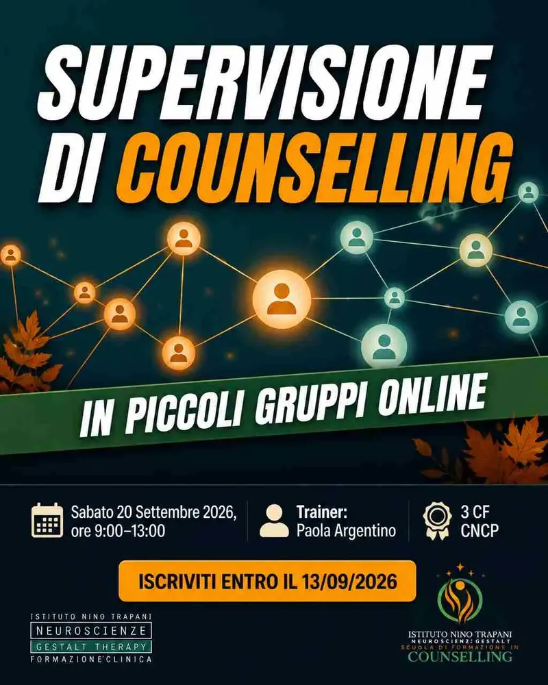SUPERVISIONE IN PICCOLI GRUPPI ONLINE (partecipanti minimo 5 e massimo 8)