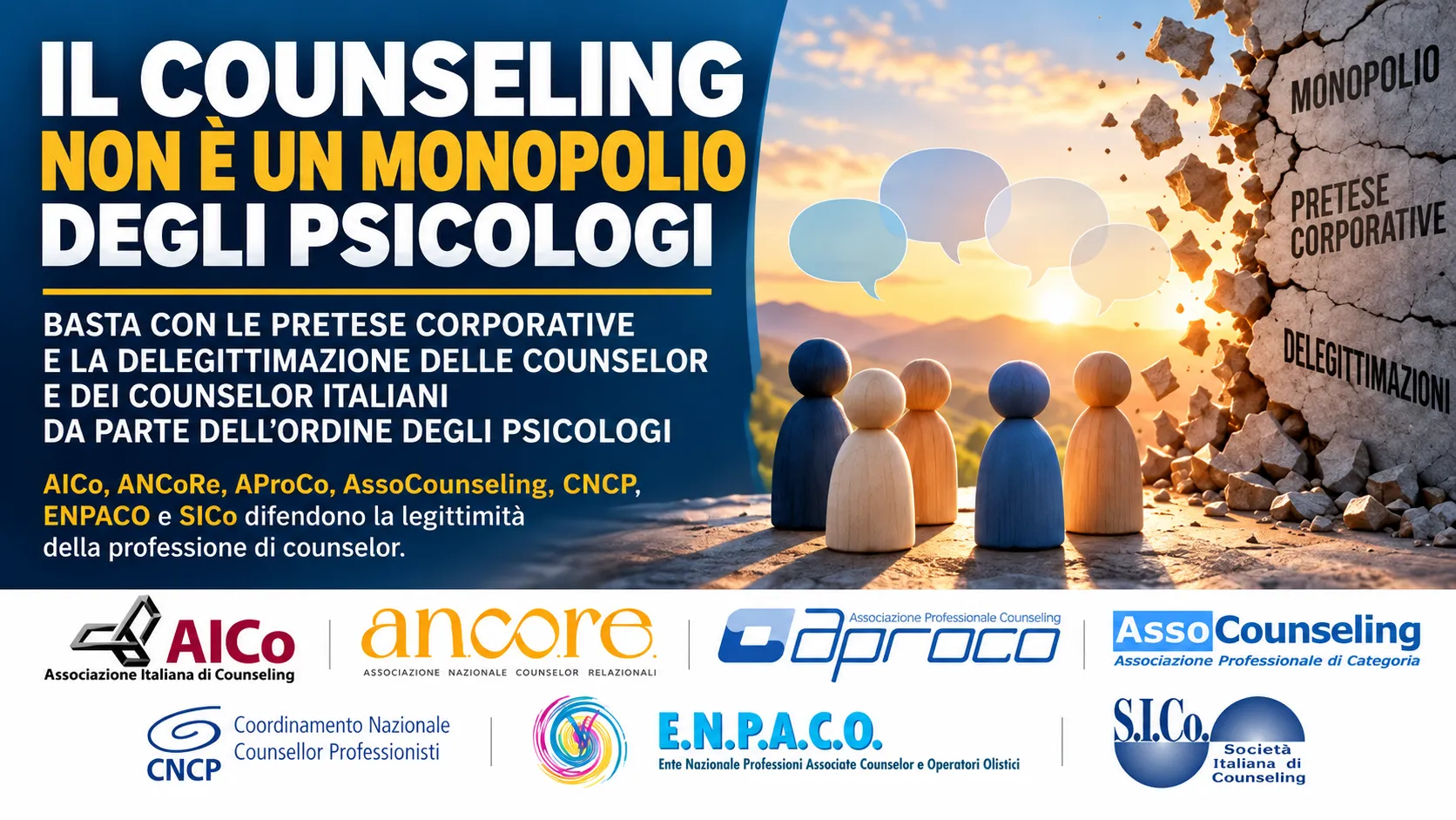 COUNSELING: LA TUTELA DEI CITTADINI RICHIEDE CHIAREZZA, NON DELEGITTIMAZIONE